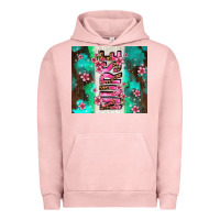 Pigment Salmon pink floral nurse with flowers Urban Hoodie - AdoDesignShop