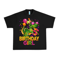 Black 5 rd birthday girl t rex pink Urban Heavy Tee - CowGirlArtShop