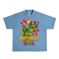 Pebble Blue 5 rd birthday girl t rex pink Urban Heavy Tee - CowGirlArtShop