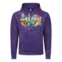 Cloud Purple Easter Hippopotamus coffee cups Easter Day Vintage Hoodie - CowGirlArtShop