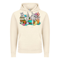 Vintage Artic Easter Hippopotamus coffee cups Easter Day Vintage Hoodie - CowGirlArtShop