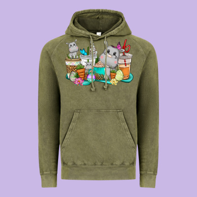 Easter Hippopotamus Coffee Cups Easter Day Vintage Hoodie Designed By Cowgirlartshop