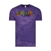 Cloud Purple western christmas mama claus sunflowers and cactus Vintage Tee - Jasminsmagicworld