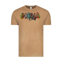 Vintage Camel western christmas mama claus sunflowers and cactus Vintage Tee - Jasminsmagicworld