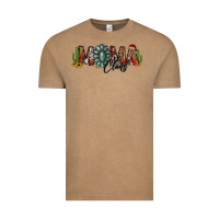 Vintage Coffee western christmas mama claus sunflowers and cactus Vintage Tee - Jasminsmagicworld