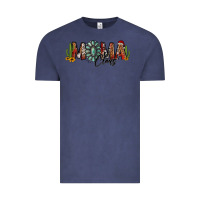 Vintage Denim western christmas mama claus sunflowers and cactus Vintage Tee - Jasminsmagicworld