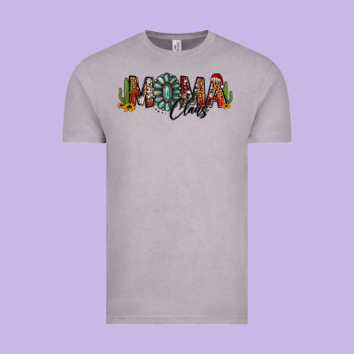 Western Christmas Mama Claus Sunflowers And Cactus Vintage Tee Designed By Jasminsmagicworld