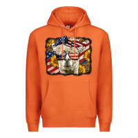 Carrot Western 4th Of July Lama Background Premium Hoodie - LillyAllenDesigns