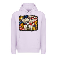 Lilac Western 4th Of July Lama Background Premium Hoodie - LillyAllenDesigns