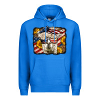 True Royal Western 4th Of July Lama Background Premium Hoodie - LillyAllenDesigns