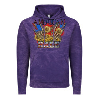 Cloud Purple American babe 4th of july Vintage Hoodie - CowGirlArtShop