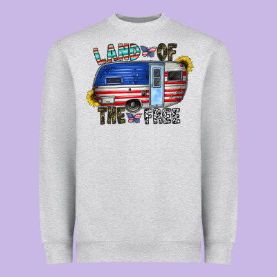 Land Of The Free Heavyweight Sweatshirt Designed By Cowhidedigitalart