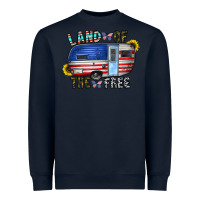 Navy land of the free Heavyweight Sweatshirt - CowhideDigitalArt