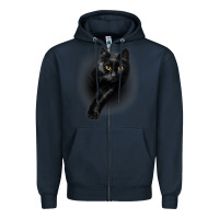 Navy Black Cat Yellow EyesCats Tee Shirt Gifts Zipper Hoodie - trangStudio