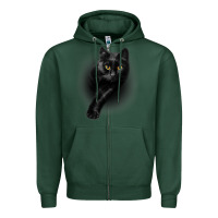 Sports Green Black Cat Yellow EyesCats Tee Shirt Gifts Zipper Hoodie - trangStudio