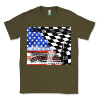 Army Green racing checkered flag tumbler tbs Classic Tee - TumblerDesignByShophia