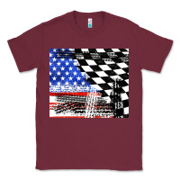 Burgundy racing checkered flag tumbler tbs Classic Tee - TumblerDesignByShophia