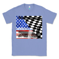 Colony Blue racing checkered flag tumbler tbs Classic Tee - TumblerDesignByShophia