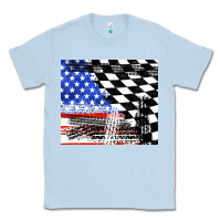Dusty Blue racing checkered flag tumbler tbs Classic Tee - TumblerDesignByShophia