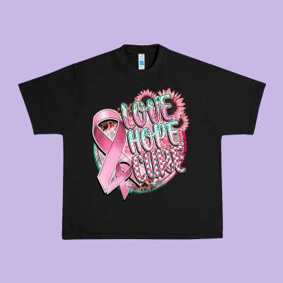 Love Hope Cure Urban Heavy Tee Designed By Cowgirlartshop