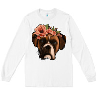 White floral boxer Long Sleeve Tee - Jasminsmagicworld