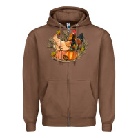 Chestnut fall coop animals pumpkin Zipper Hoodie - Artiststas