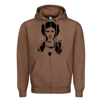 Chestnut vintage leia Zipper Hoodie - trangStudio