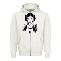Oatmeal Heather vintage leia Zipper Hoodie - trangStudio