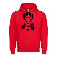 Red vintage leia Zipper Hoodie - trangStudio