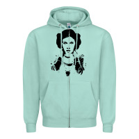 Seafoam vintage leia Zipper Hoodie - trangStudio