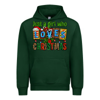 Forest Green just a girl who loves christmas Urban Hoodie - AdoDesignShop