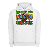 Pigment Lunar Rock just a girl who loves christmas Urban Hoodie - AdoDesignShop