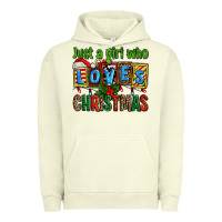 Pigment Pistachio just a girl who loves christmas Urban Hoodie - AdoDesignShop