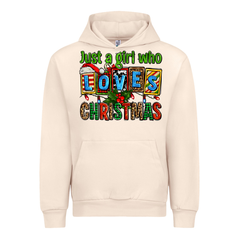 Just A Girl Who Loves Christmas Urban Hoodie by AdoDesignShop | Teevron