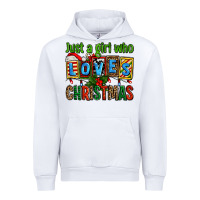 White just a girl who loves christmas Urban Hoodie - AdoDesignShop