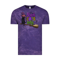 Cloud Purple black cats only Vintage Tee - CowGirlArtShop