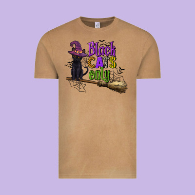 Black Cats Only Vintage Tee Designed By Cowgirlartshop
