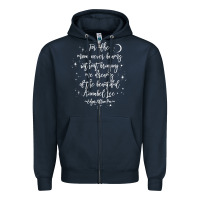 Navy edgar allan poe literary gift, annabel lee quote gothic poet t shirt Zipper Hoodie - trangStudio