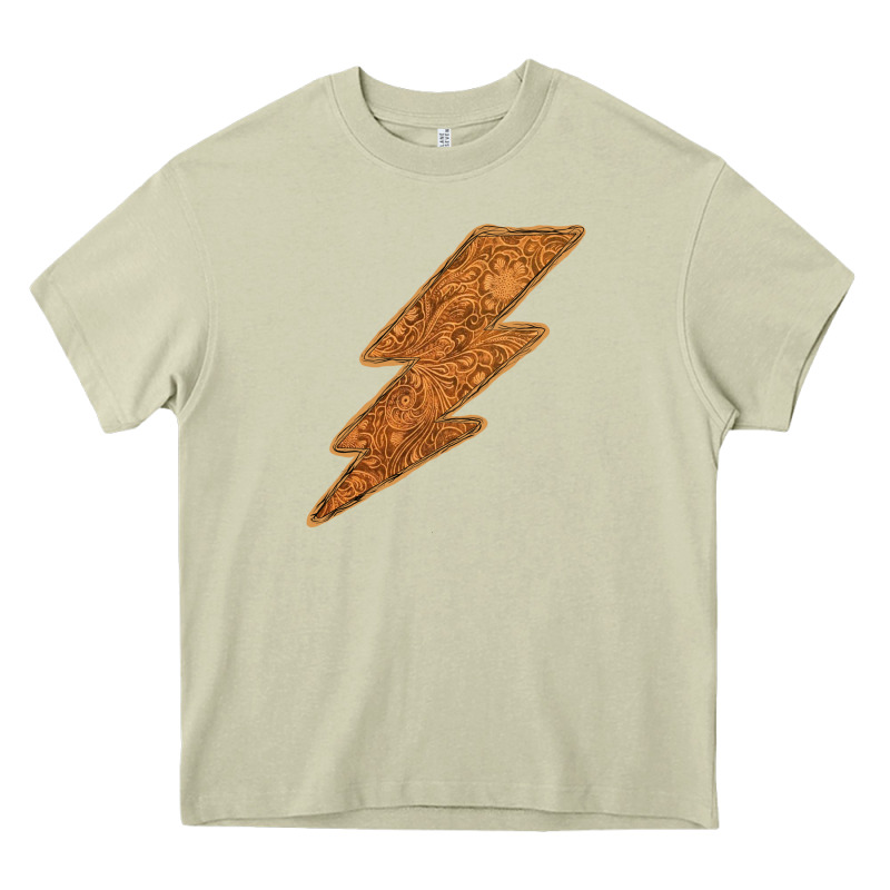 Western Vintage Pattern Lightning Heavy Core Tee by Bettercallsaul | Teevron