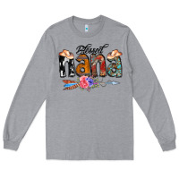 Heather Grey Blessed Nana Long Sleeve Tee - CowCowDesign