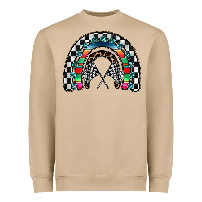 Racing Rainbow Heavyweight Sweatshirt by CowhideDigitalArt | Teevron