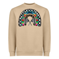 Mushroom Racing Rainbow Heavyweight Sweatshirt - CowhideDigitalArt