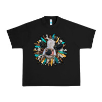 Black baby cow with sunflower Urban Heavy Tee - RanaPortraitStore