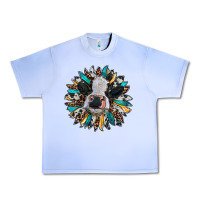 Grape Ice baby cow with sunflower Urban Heavy Tee - RanaPortraitStore