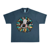 Midnight Navy baby cow with sunflower Urban Heavy Tee - RanaPortraitStore
