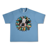 Pebble Blue baby cow with sunflower Urban Heavy Tee - RanaPortraitStore
