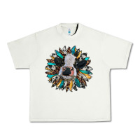 Pistachio baby cow with sunflower Urban Heavy Tee - RanaPortraitStore