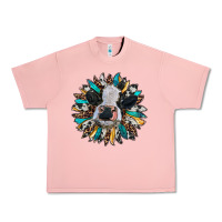Salmon baby cow with sunflower Urban Heavy Tee - RanaPortraitStore