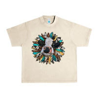 Sandshell baby cow with sunflower Urban Heavy Tee - RanaPortraitStore