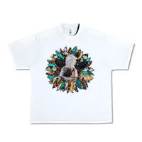 White baby cow with sunflower Urban Heavy Tee - RanaPortraitStore